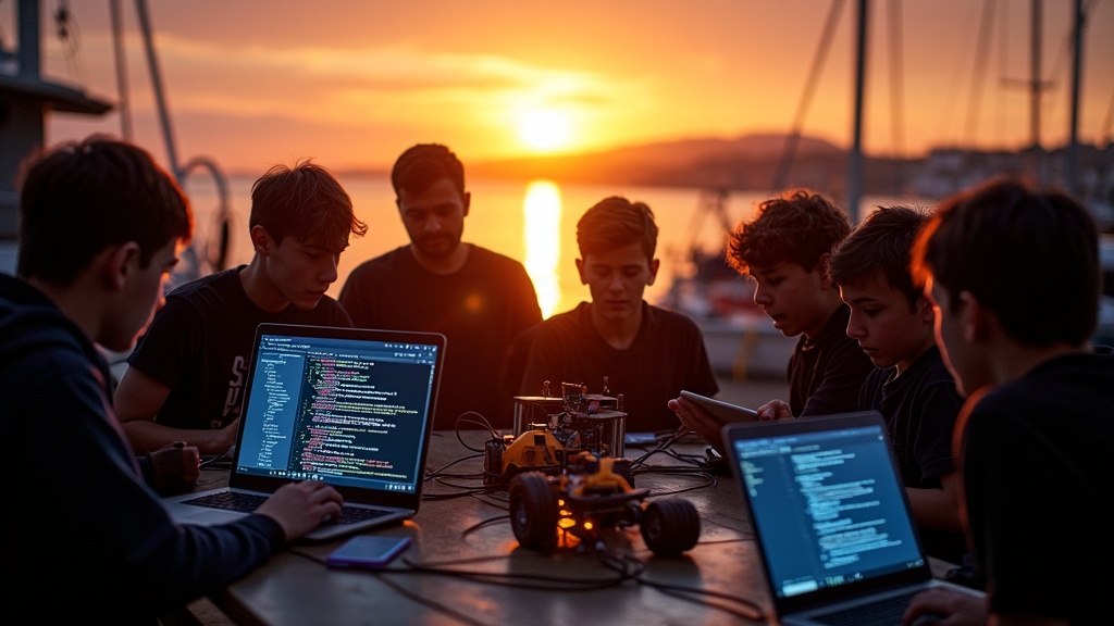 El equipo Gamma Version de Dénia celebra su clasificación para la final internacional de la World Robot Olympiad 2025.