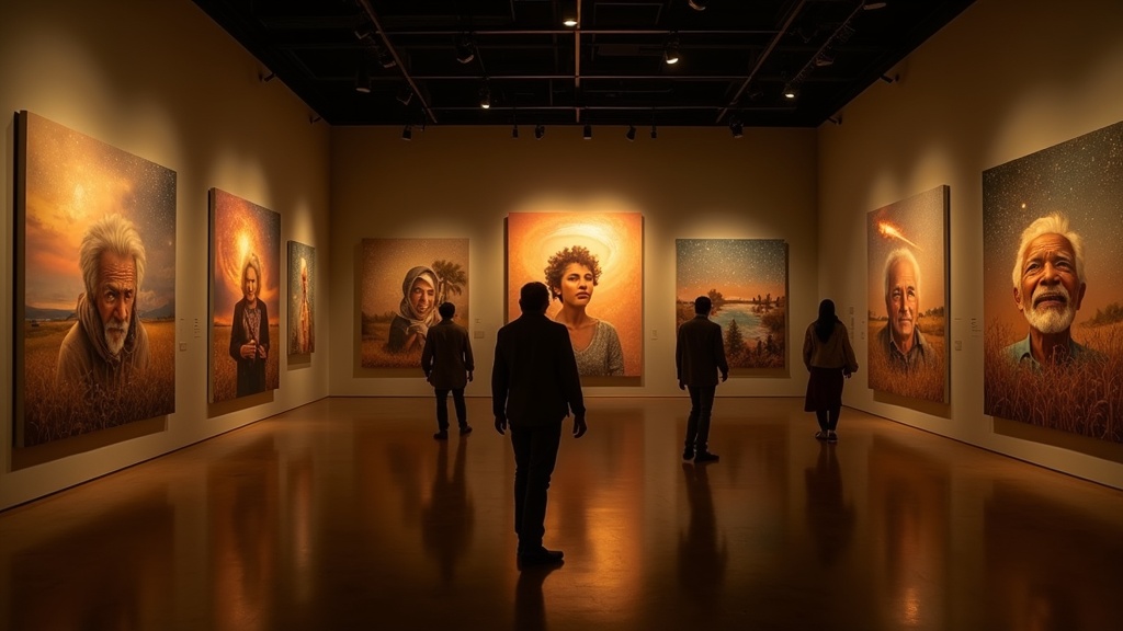 Una imagen generada por IA que muestra la capacidad de la tecnología para crear arte visual a partir de descripciones, similar a la usada en la recreación de recuerdos de personas mayores.