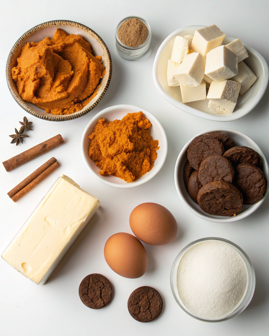 Pumpkin Chocolate Cheesecake Bars ngredients