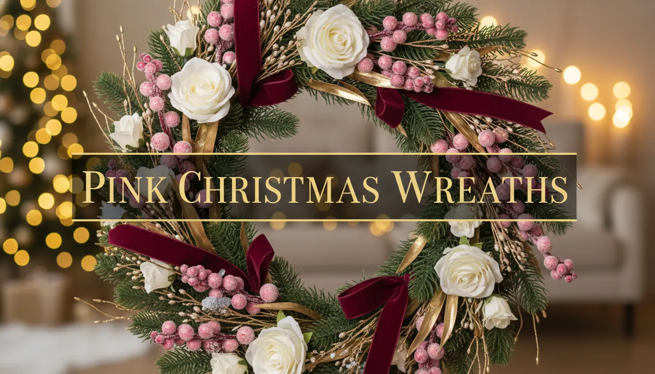 Pink Christmas Wreaths - Modern Festive Decor