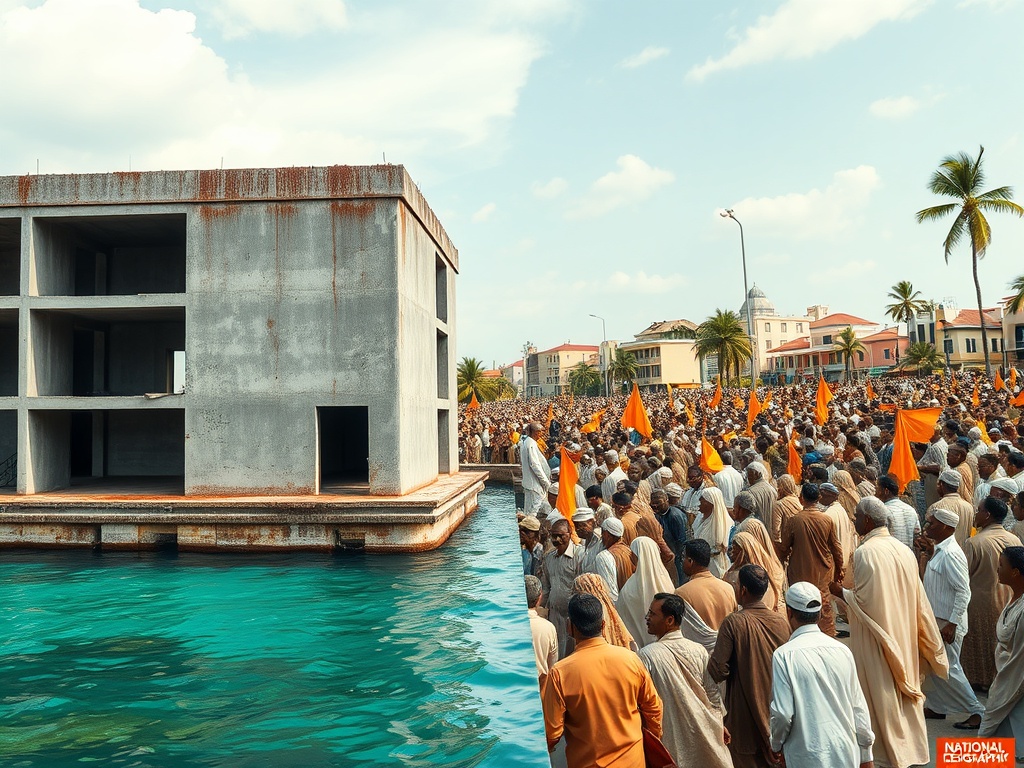 Empty Construction Sites, Crowded Political Rallies in Malé