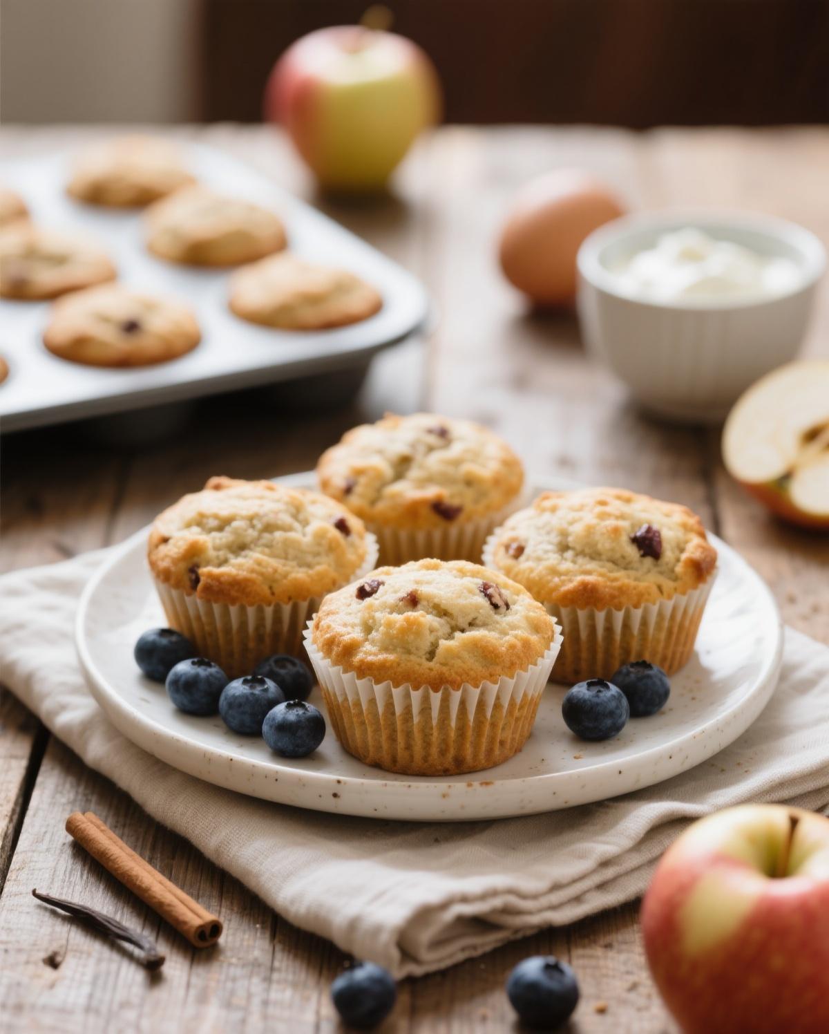 apple protein muffins