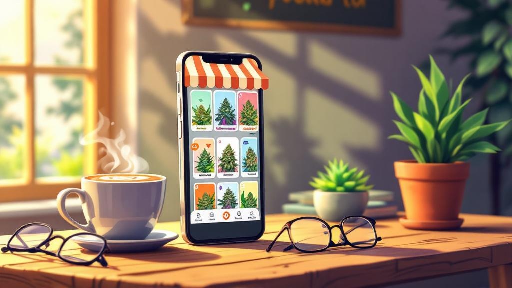 Easy online cannabis ordering on smartphone