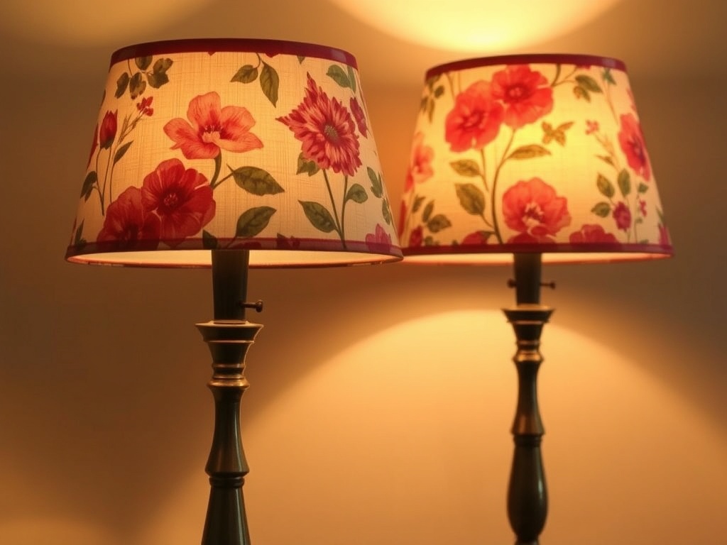 8. Display Floral Lampshades