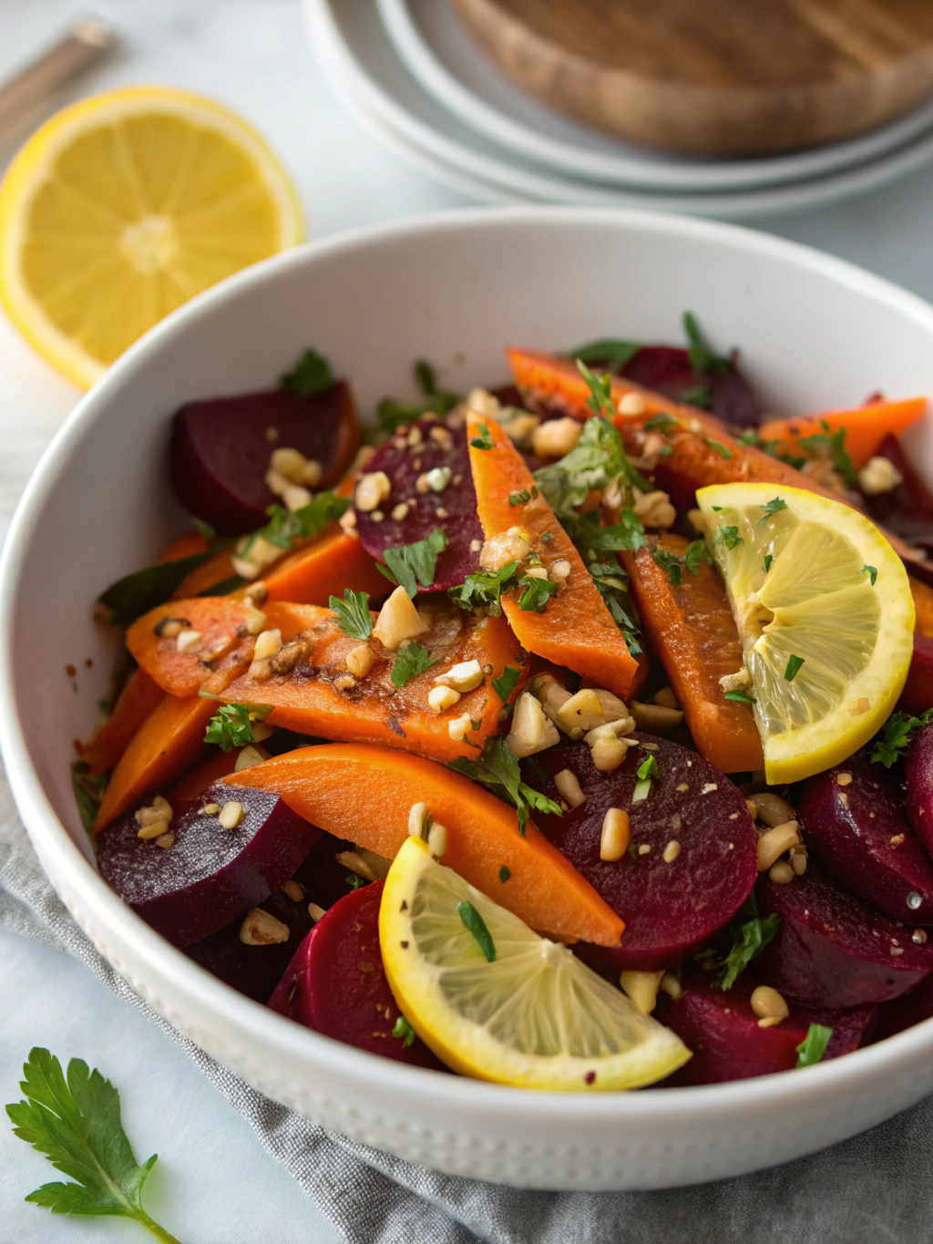 Ingredients for Beet and Carrot Salad