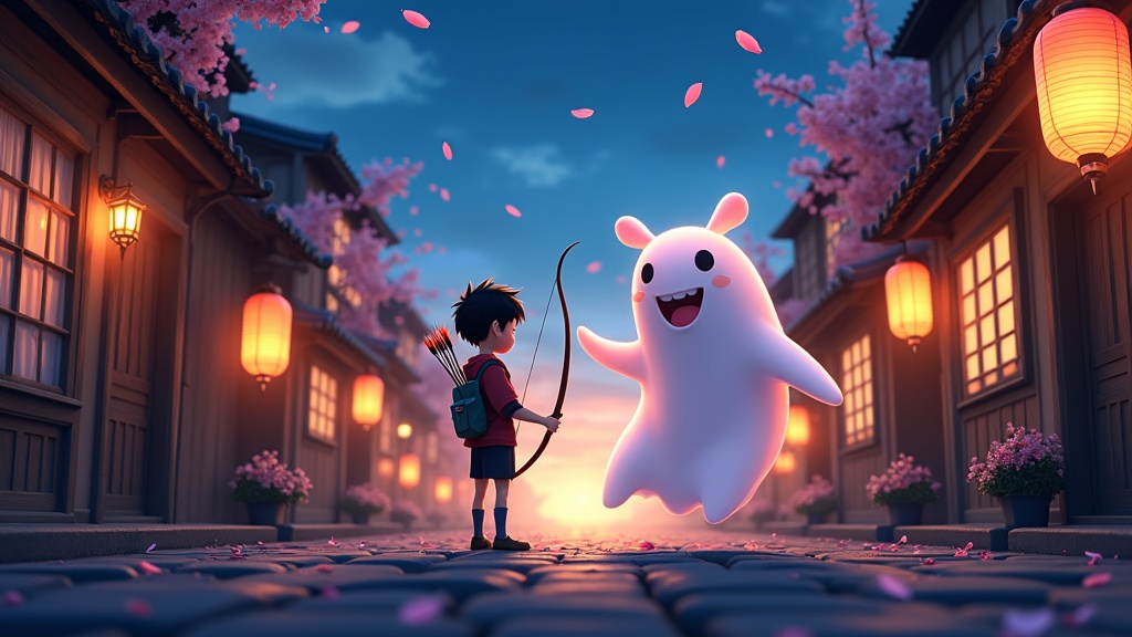 Personajes del juego Sushi Ben interactuando en un entorno costero japonés para la reseña