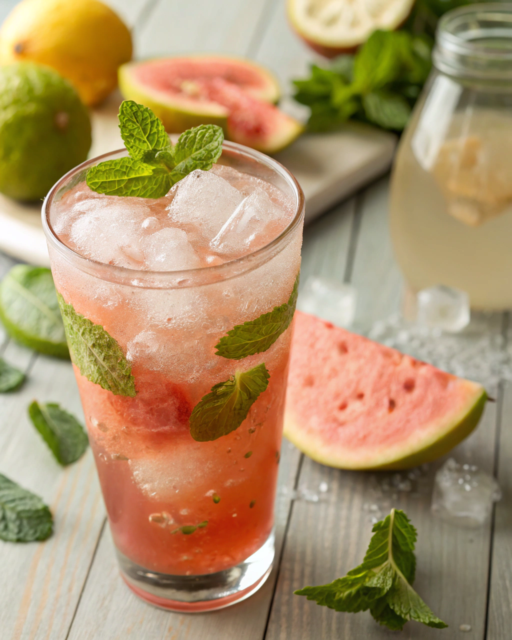Refreshing Guava Mocktails in 3 Minutes: Chef Marcus's Magic Method 2 Guava Mocktails ingredients laid out on clean white counter