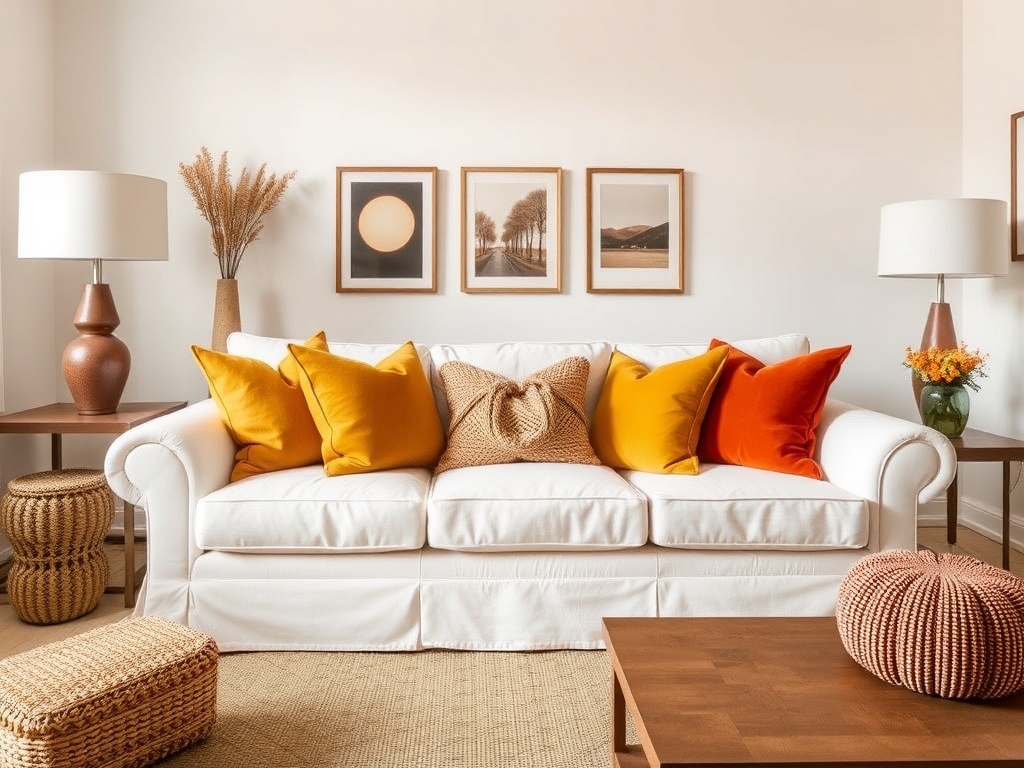 13. Add a Pop of Color with Cushions
