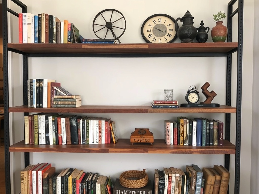 10. Go for a Rustic Industrial Bookcase
