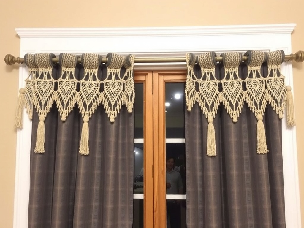 19. Use Macrame as a Curtain Tieback