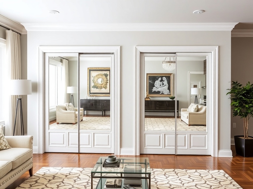 16. Add Mirrors to Closet Doors