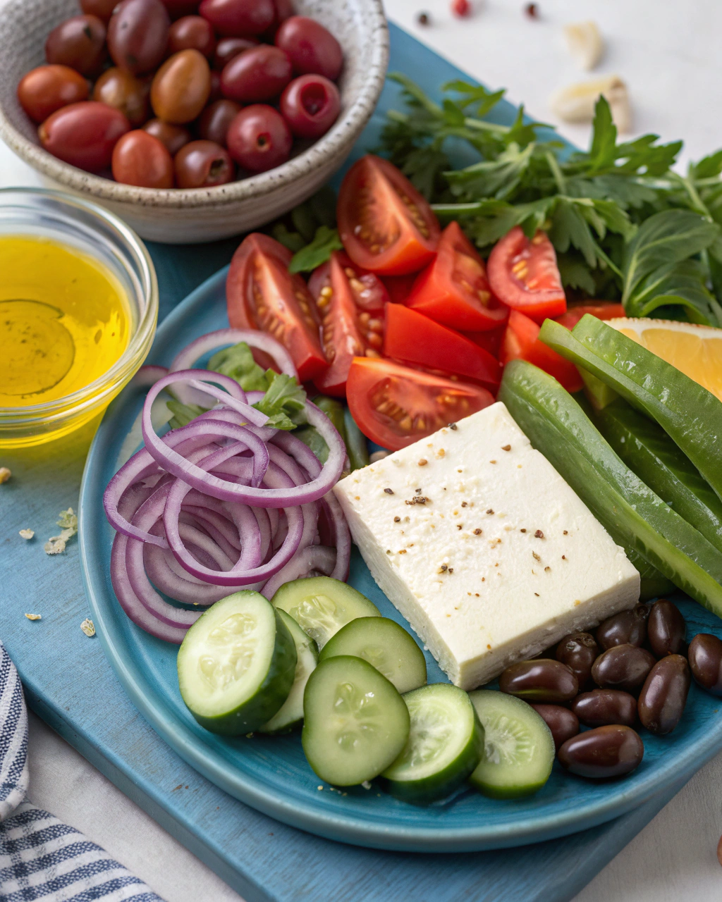 TRADITIONAL GREEK SALAD (HORIATIKI) ngredients