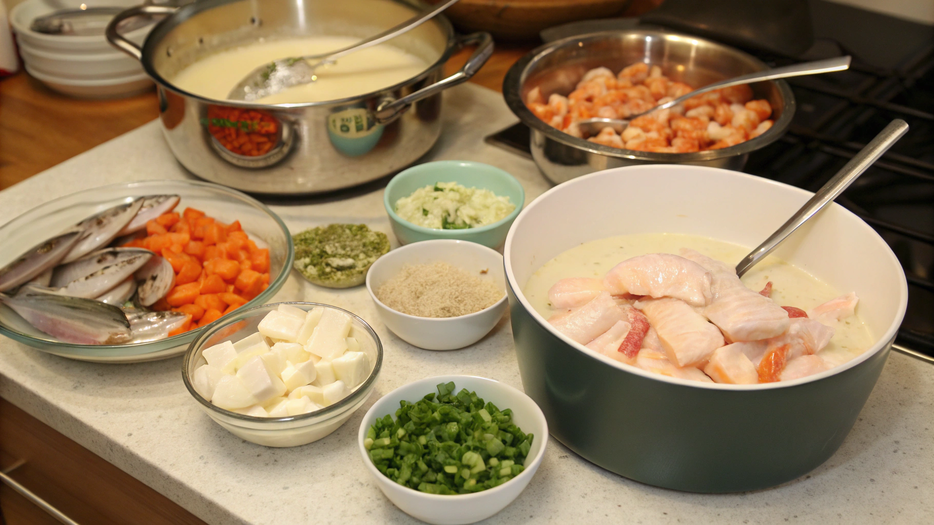 Cooking process for Waterzooi