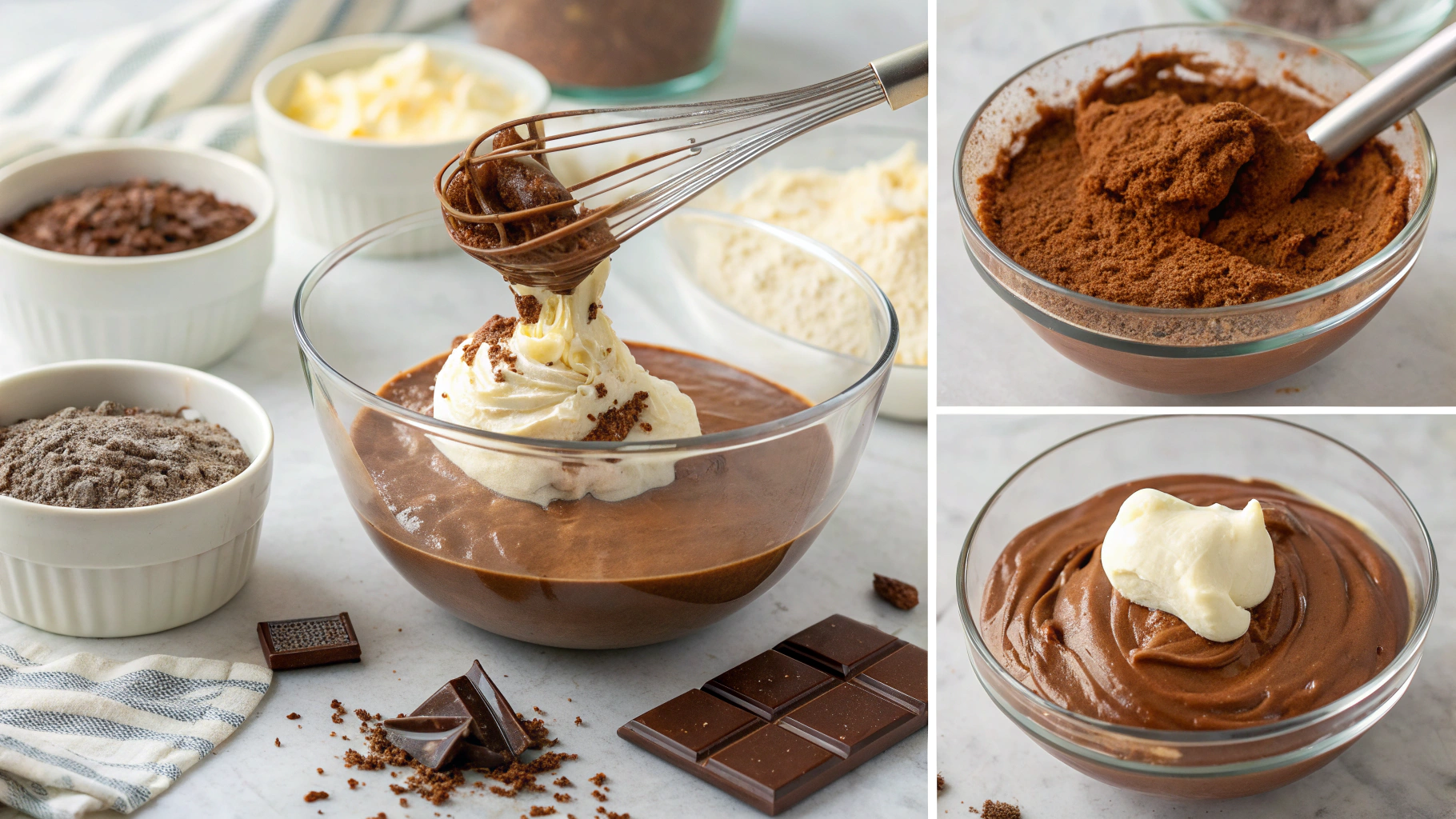 Melting chocolate for mousse