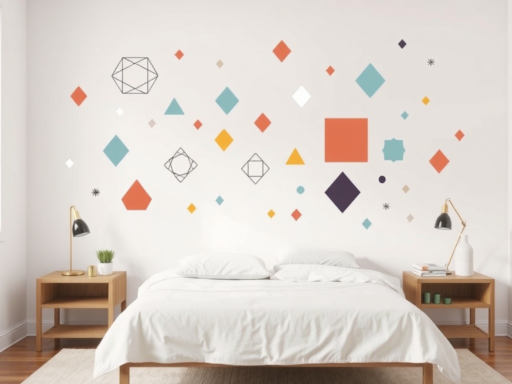 8. Use Geometric Wall Decals