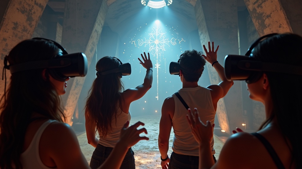 Vista espectacular de la Fortaleza del Tiempo en la experiencia de realidad virtual Prince of Persia: La Daga del Tiempo en Barcelona.