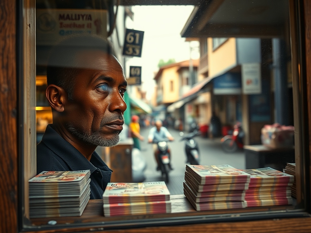 The Shopkeeper Counting Rf Notes While Malé Passes By