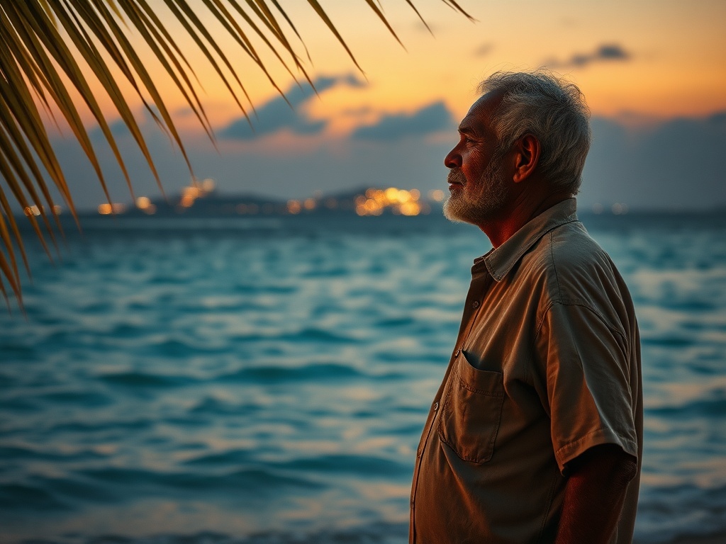 The Quiet Leader Watching Malé's Lights from Afar