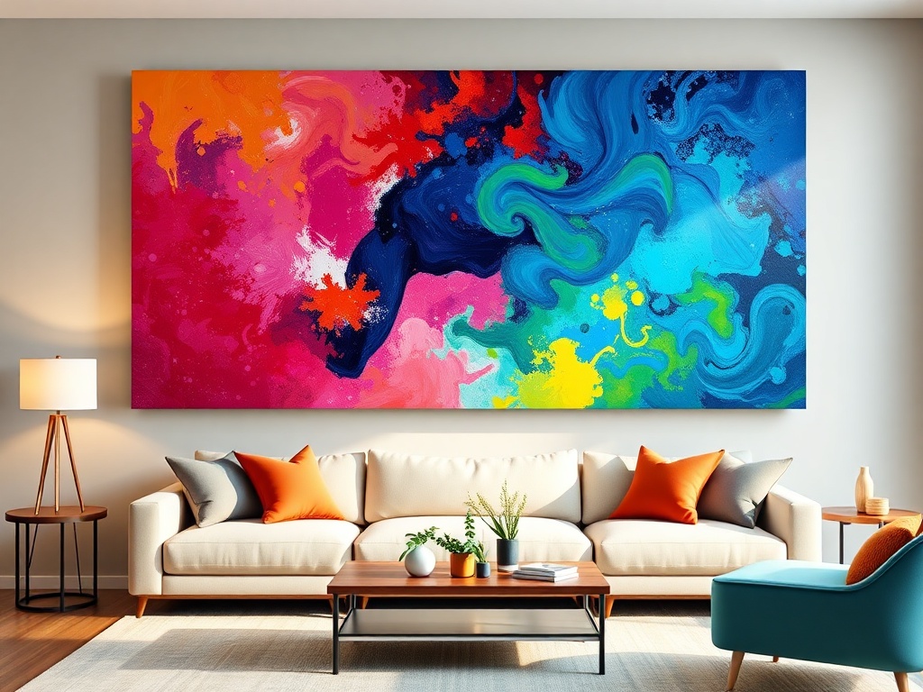 1. Go Big with Oversized Canvas Art