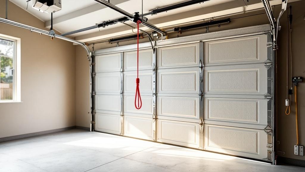 Garage door balanced at halfway open position