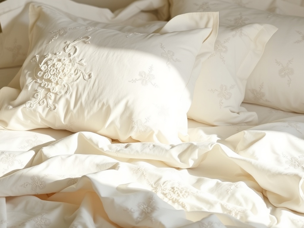 20. Use Floral Embroidered Linens