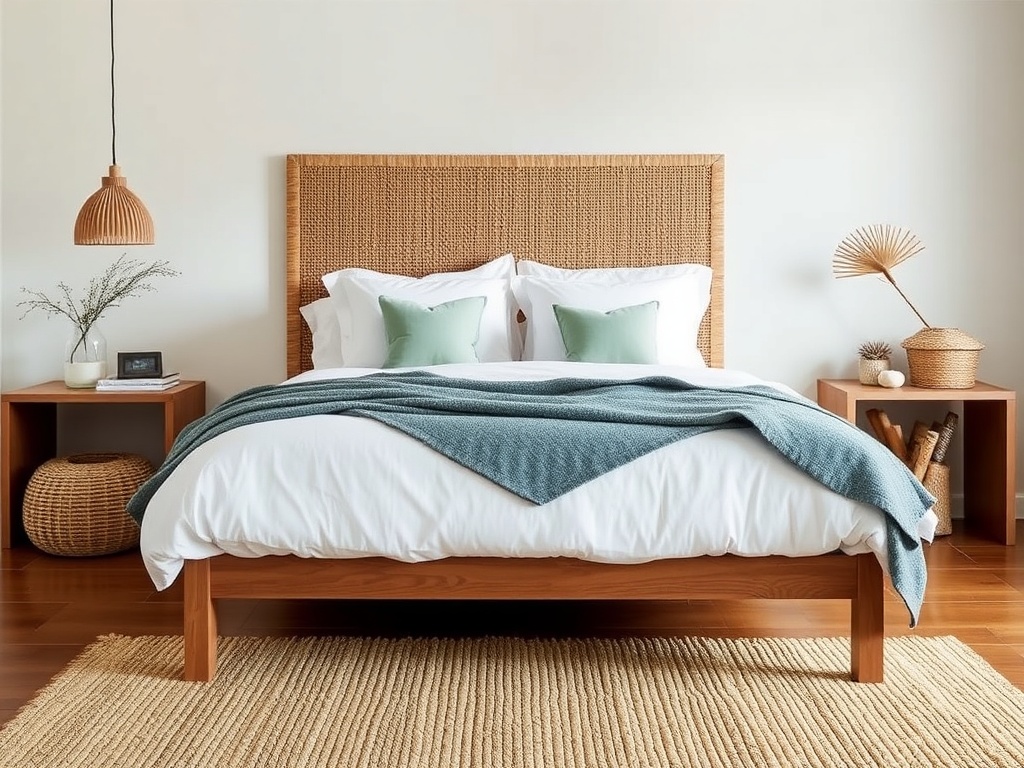19. Use a Natural Fiber Headboard
