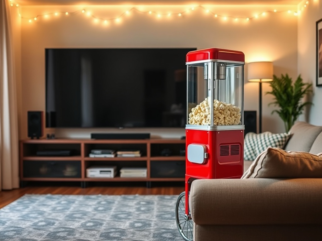 18. Add a Fun Popcorn Machine