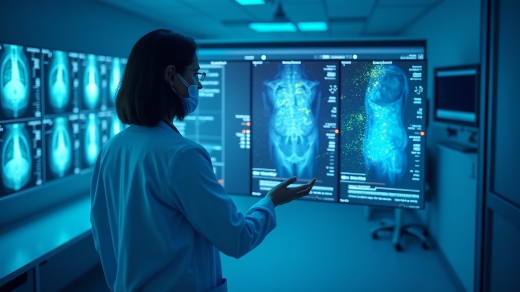 Inteligencia Artificial analizando una mamografía para el cribado de cáncer de mama