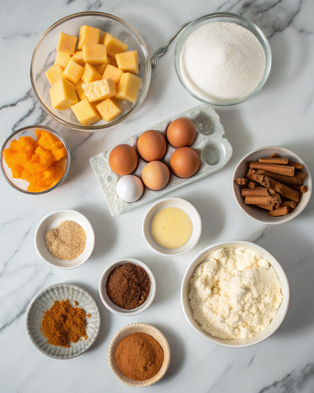 PUMPKIN ROLL WITH WHITE CHOCOLATE CREAM CHEESE RECIPE ingredients
