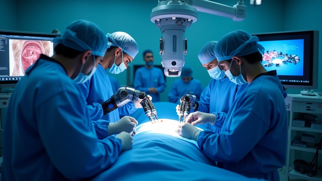 Visualización 3D de alta definición en una nefrectomía robótica trombo vena cava.