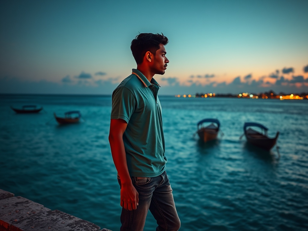 Five Years Abroad, One Seawall Between Dhoni and Resort Lights