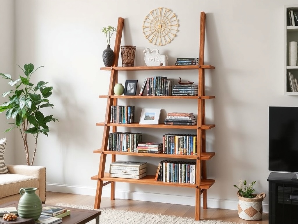21. Set Up a Decorative Ladder Shelf
