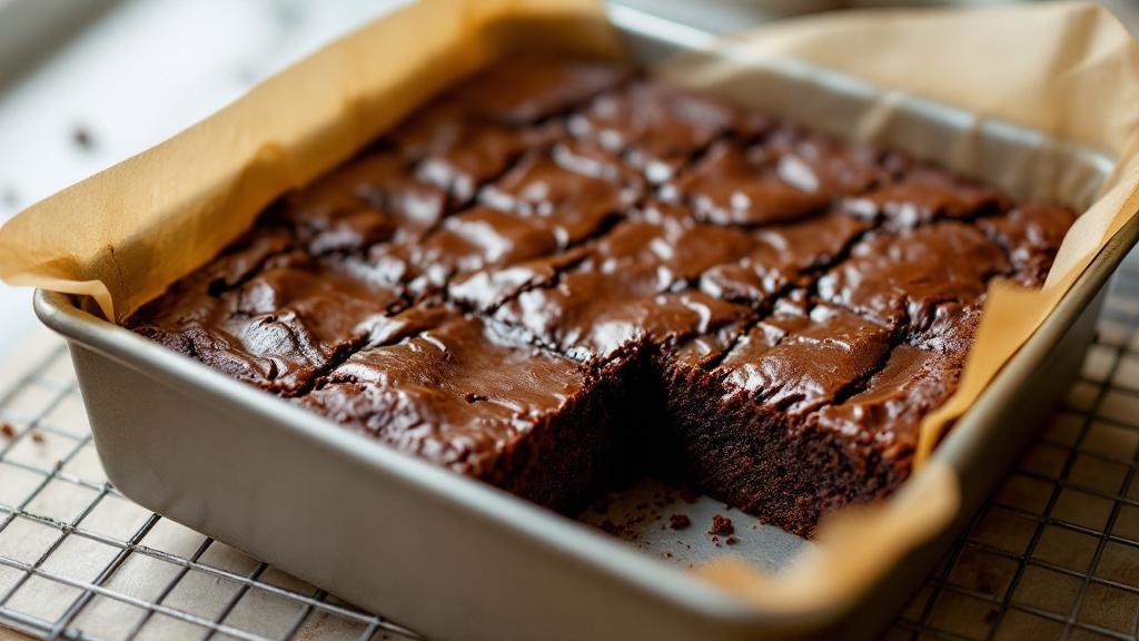 Freshly baked cannabis brownies cooling