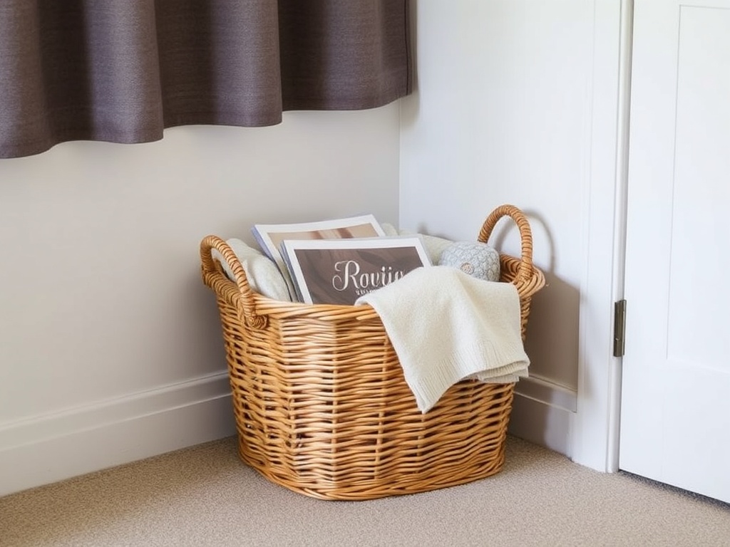 6. Add a Wicker Basket