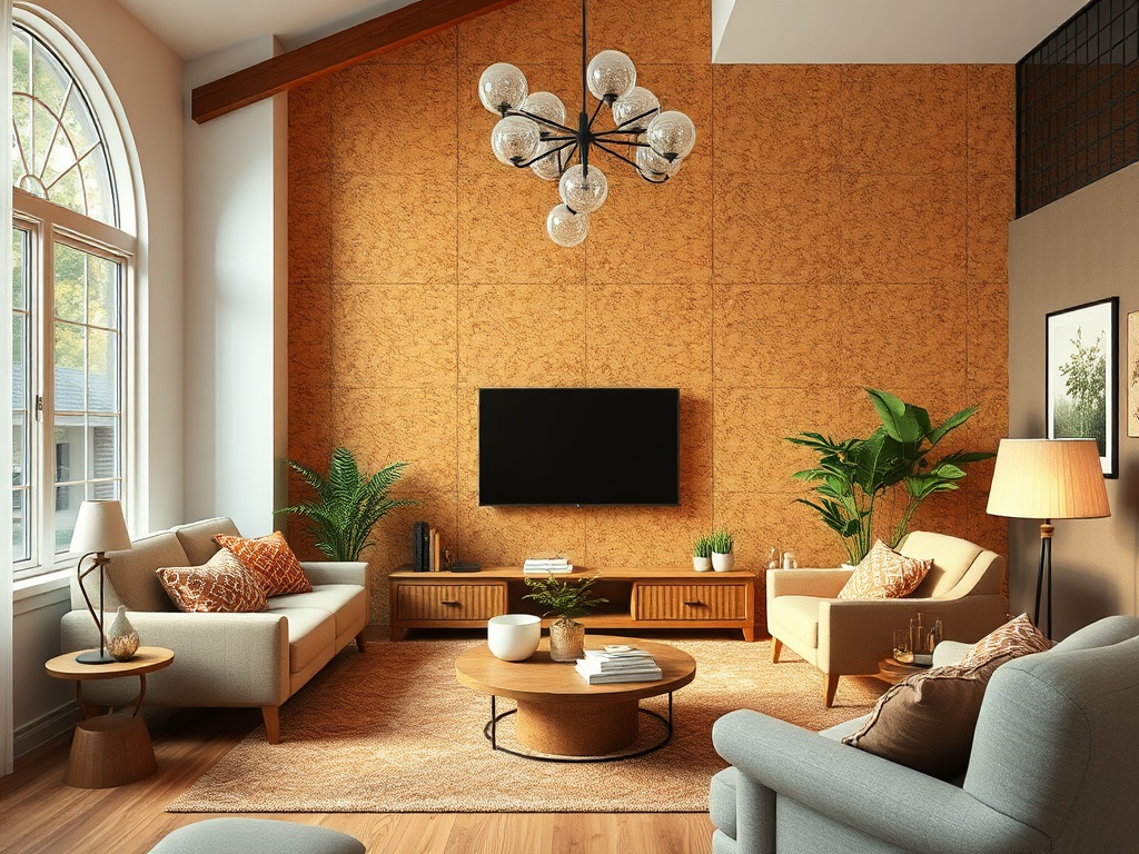 13. Add Warmth with Cork Panels