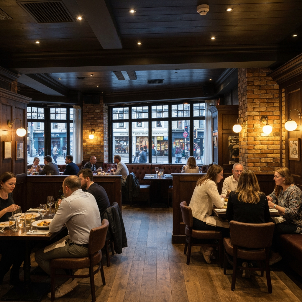 Restaurant Dining Area with Clear Escape Routes