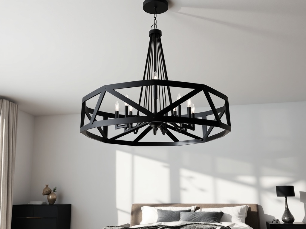 1. Go Bold with a Geometric Chandelier