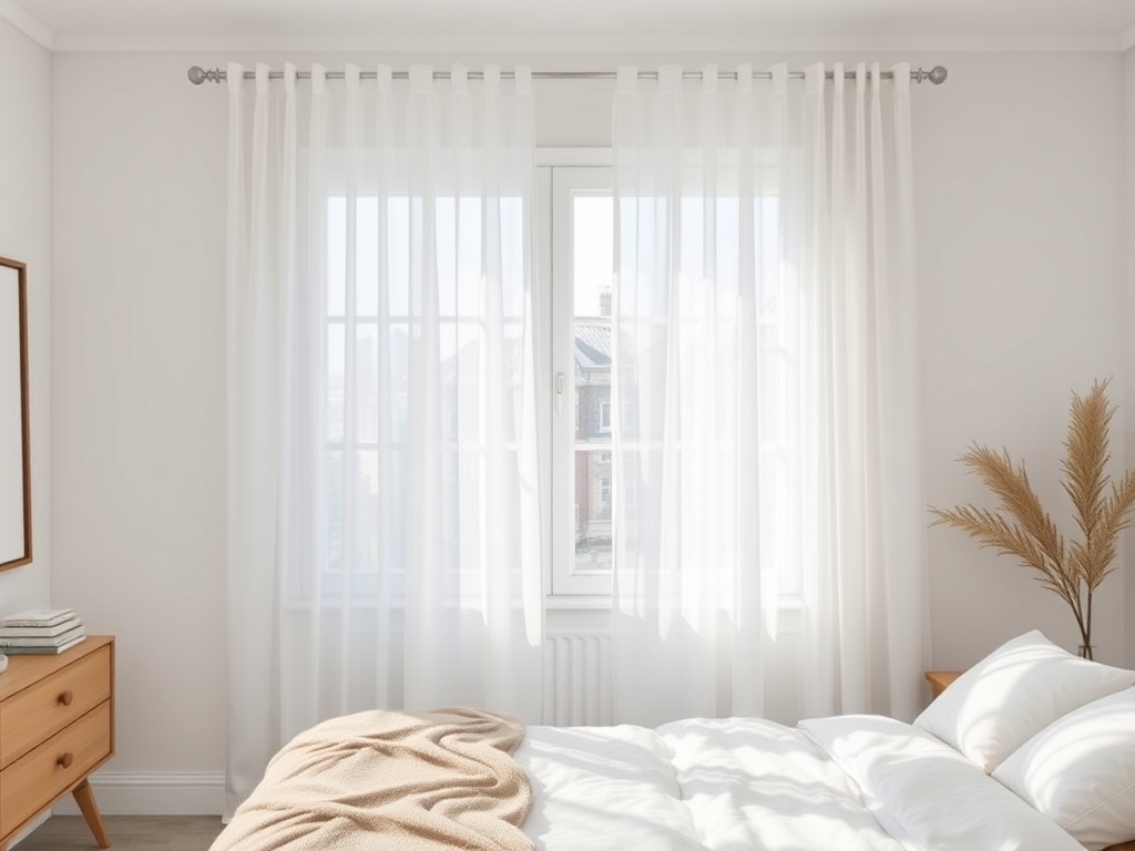 6. Hang Sheer White Curtains