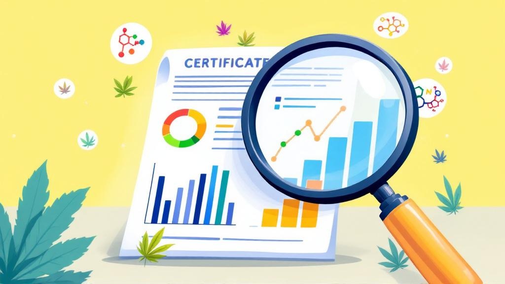 Understanding cannabis lab testing certificates visually