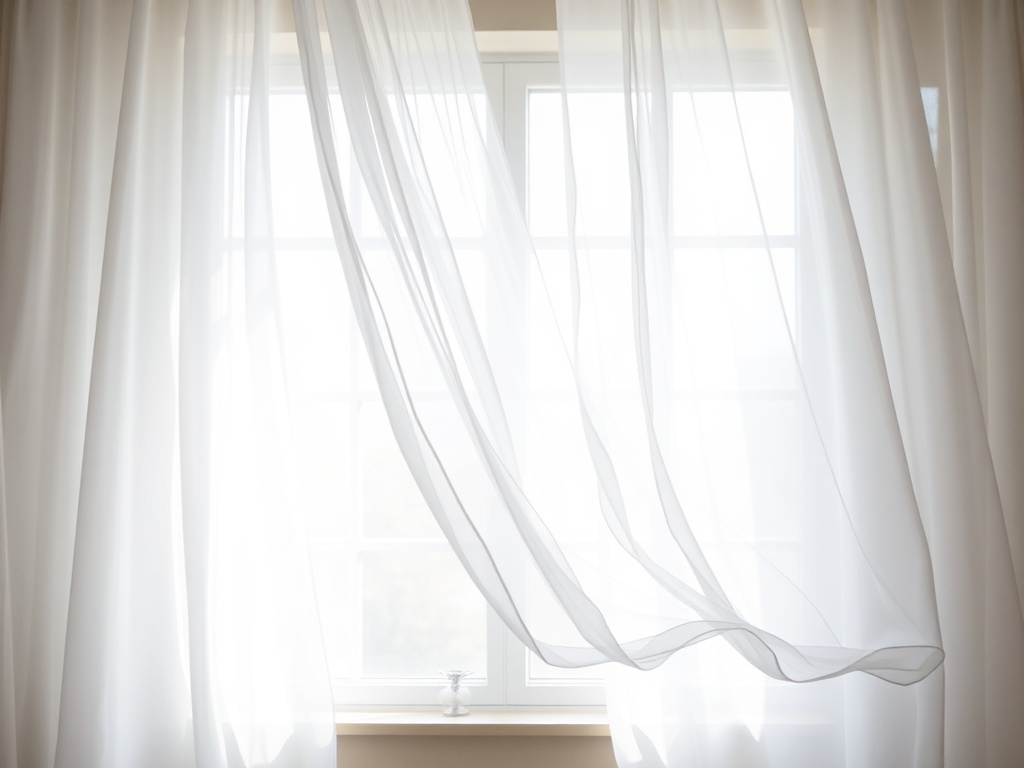 4. Hang Sheer White Curtains