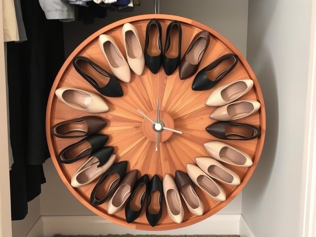 24. Try a Lazy Susan for Shoes