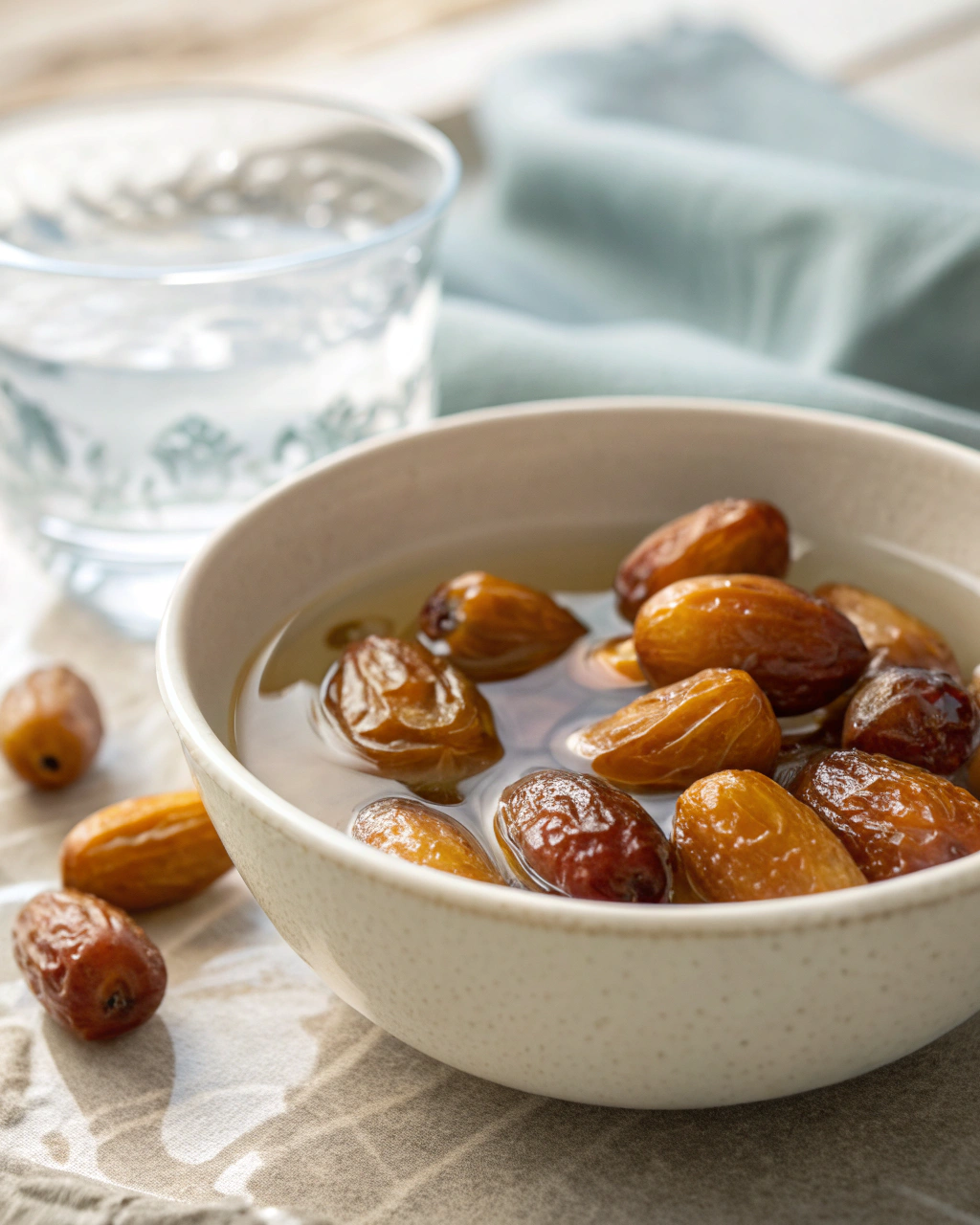 Easy Date Syrup Recipe ingredients laid out on clean white counter