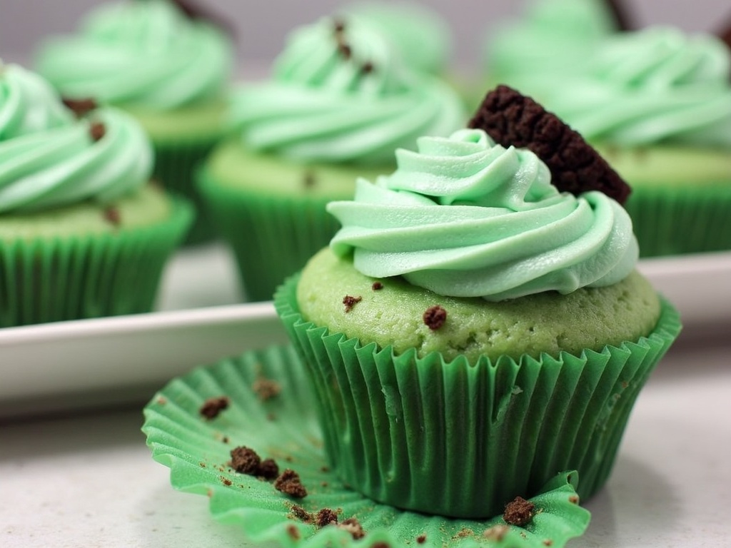 Mint cupcake experiment image
