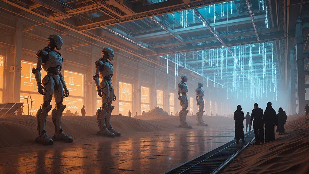 Visualización conceptual de la futura base robótica Lianhe Sowell EAU, mostrando un diseño moderno y tecnológico.