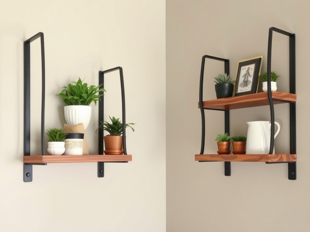 9. Add Industrial Corner Shelves