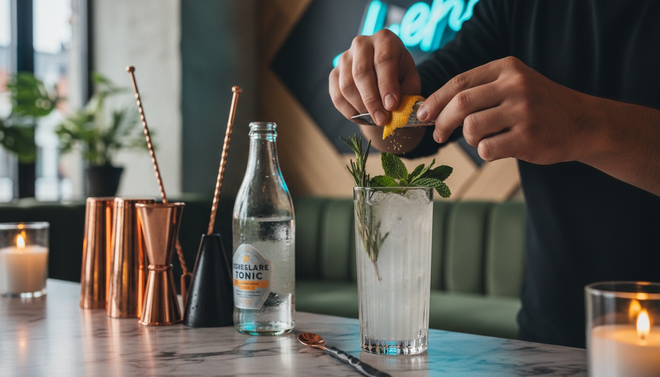 Elegant mocktail presentation