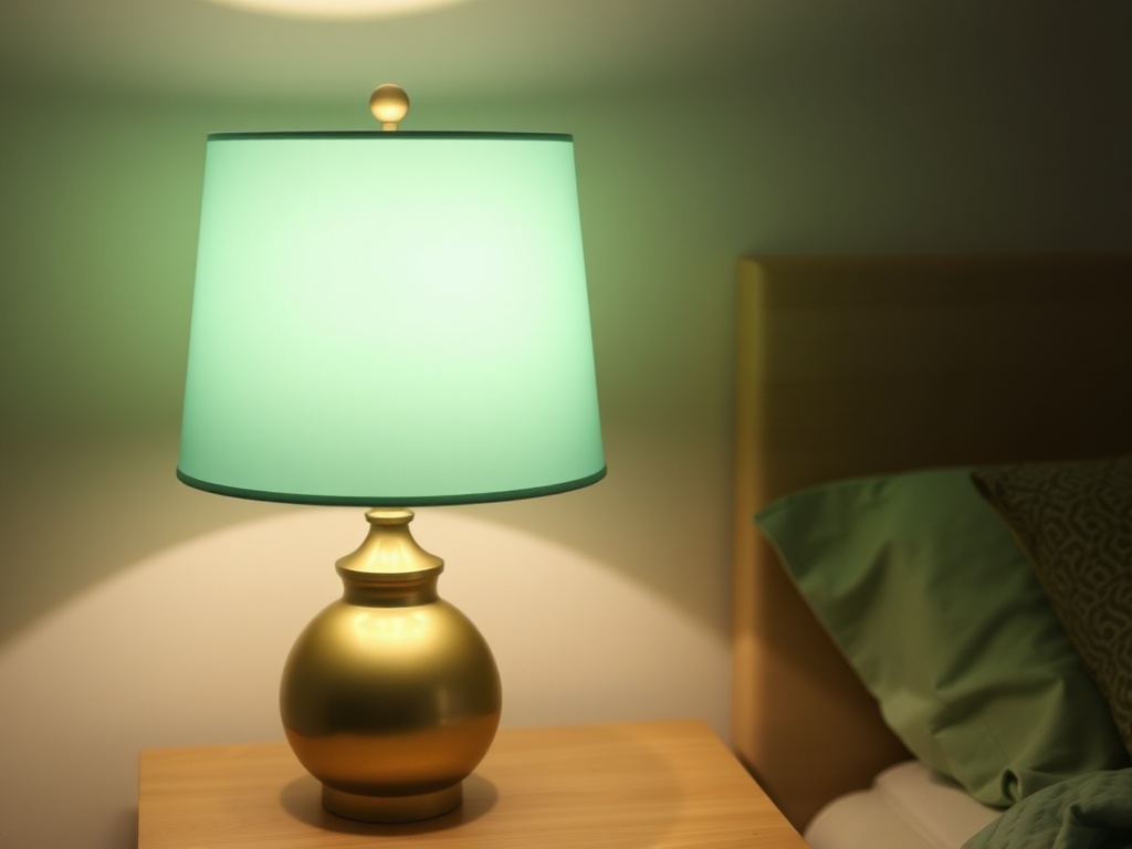 7. Use Seafoam Green Lampshades