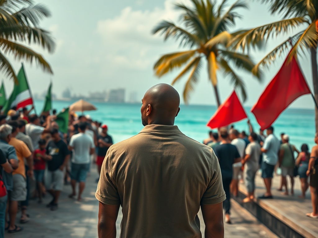 Caught Between Rally Crowds, a Maldivian Gazes at the Sea