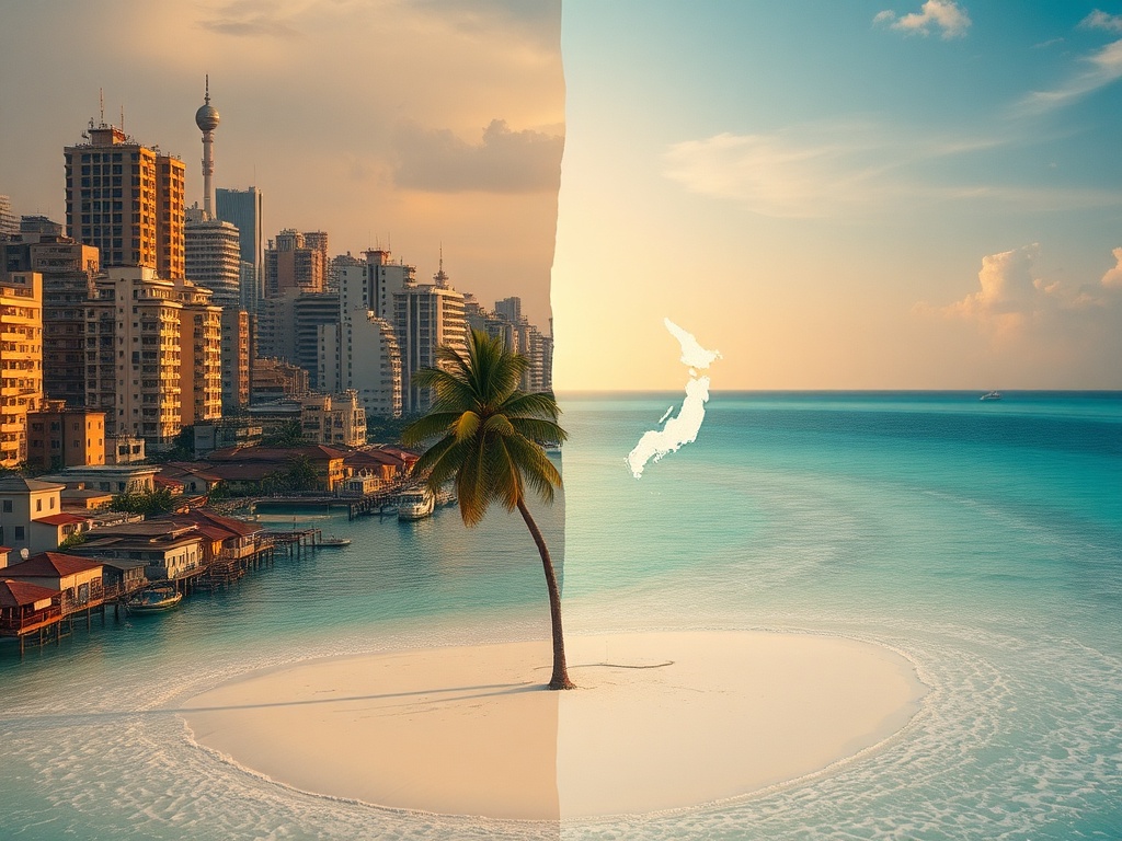 The Maldives' Two Skylines: Malé's Towers, the Atolls' Palms