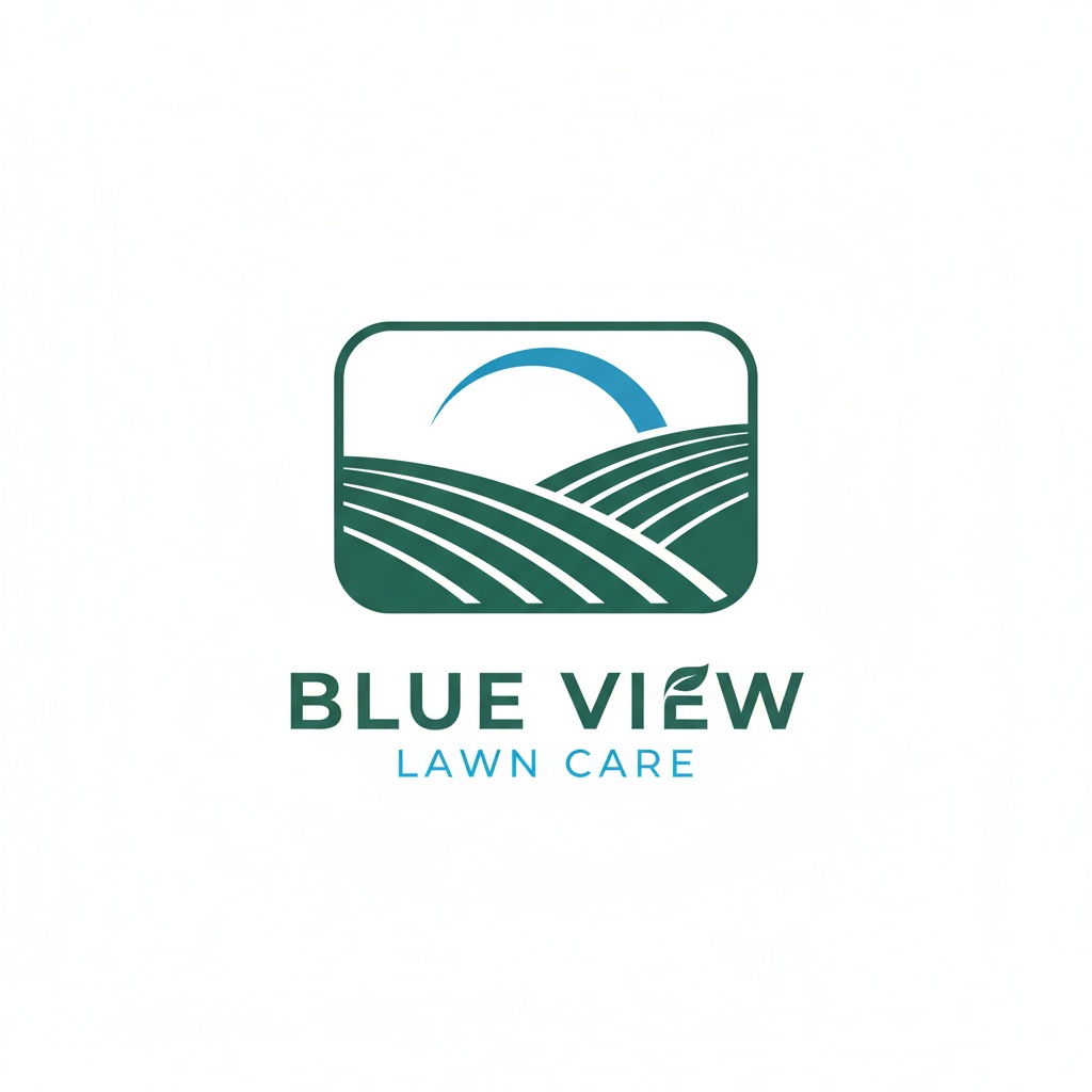 Blue View Lawn Care Logo